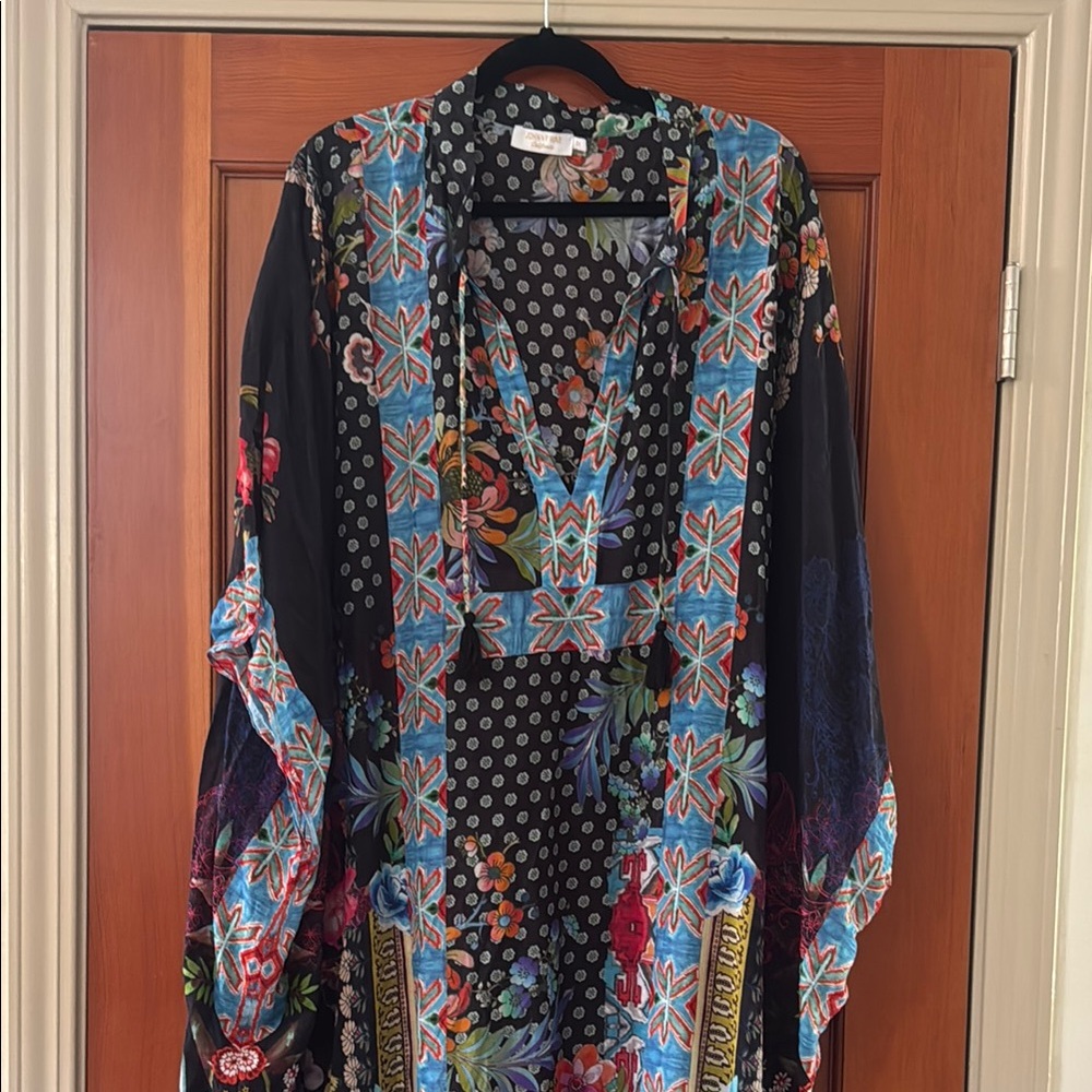Johnny Was Floral Patterned Kimono